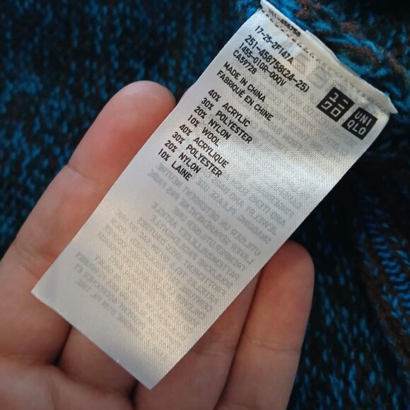 MARNI x UNIQLO - Blue Knitted full zip hoodie - Sz L - Picture 6 of 7